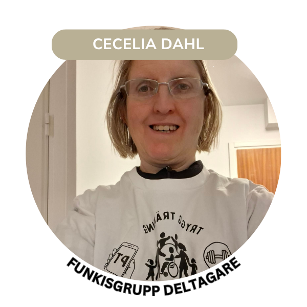 Detta är Cecilia Dahl. Jag tränar i en funkisgrupp med PT Sasan, med övningar anpassade efter våra behov. Ingen dömer och alla stöttar varandra. Det är ett av mina bästa beslut på länge, vi har roligt och alla med funktionsnedsättning är välkomna att prova.